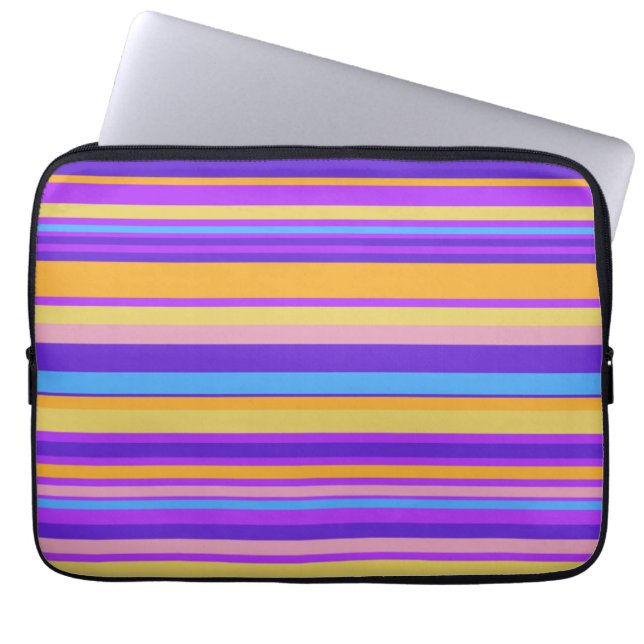 Vibrant Stripes Laptop Sleeve (Front)