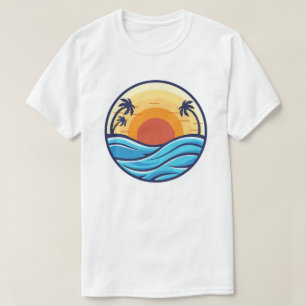 Vibrant, stylised illustration of a sunset T-Shirt