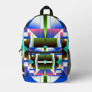 Vibrant stylish multiple colour classic design printed backpack