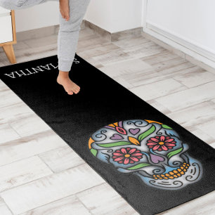 Vibrant Sugar Skull  Yoga Mat