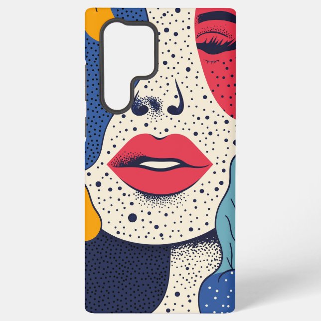Vibrant Summer Abstract Samsung Galaxy S22 Ultra Case (Back)