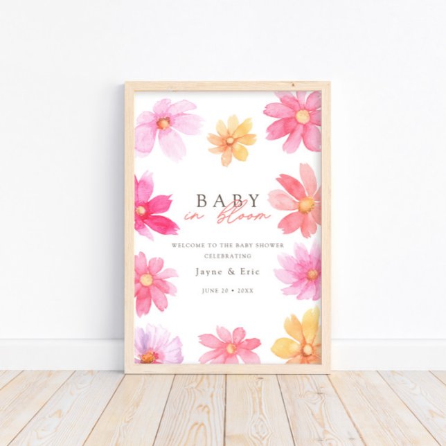 Vibrant Summer Baby in Bloom Floral Wildflower Poster (Creator Uploaded)