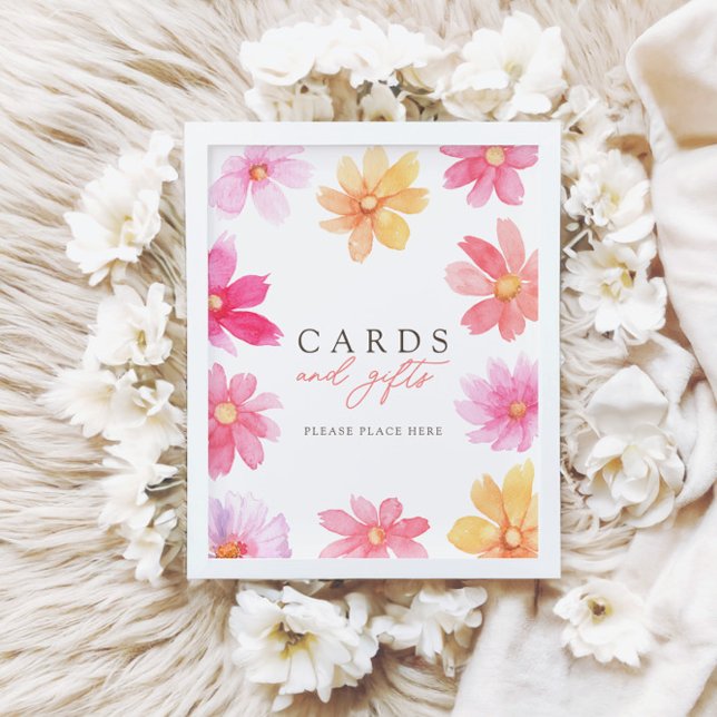 Vibrant Summer Cards & Gifts Baby Shower Sign (Creator Uploaded)