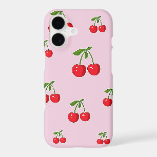 Vibrant Summer Cherry Pattern iPhone 17 Case.