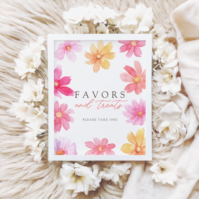 Vibrant Summer Favours & Treats Baby Shower Sign (Creator Uploaded)