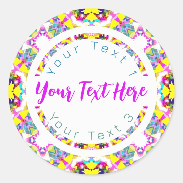 Vibrant Summer Scrapbook Crafting Craft Birthday Classic Round Sticker (Front)