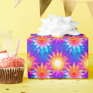 Vibrant Summer Sunshine Pattern Wrapping Paper