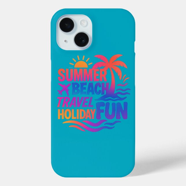 Vibrant Summer Typography Collage with Graphic Fus Case-Mate iPhone Case (Back)