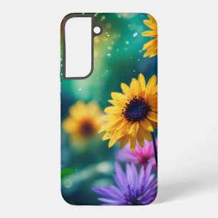 Vibrant Sunflower Bokeh Nature Design Samsung Galaxy Case