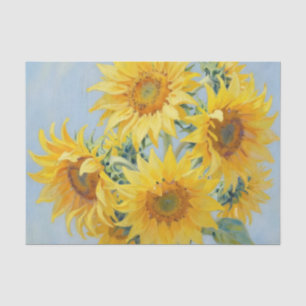 Vibrant Sunflower Bouquet Oil Painting Tissue Paper