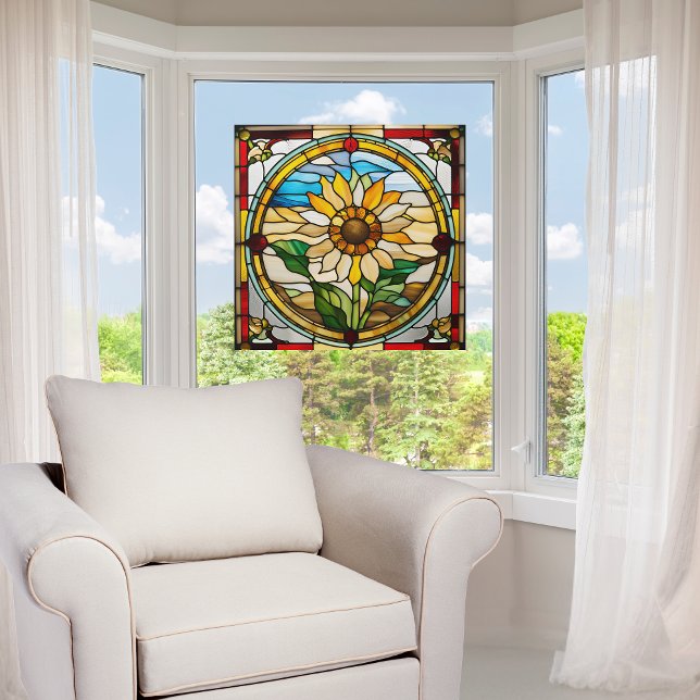 Vibrant Sunflower Faux Stained Glass  (Creator Uploaded)