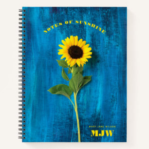 Vibrant Sunflower Yellow & Blue Notebook