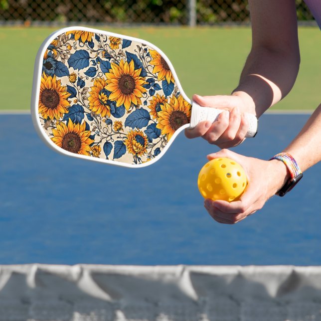 Vibrant Sunflowers Pattern - Sunflower Splendour   Pickleball Paddle (Insitu)