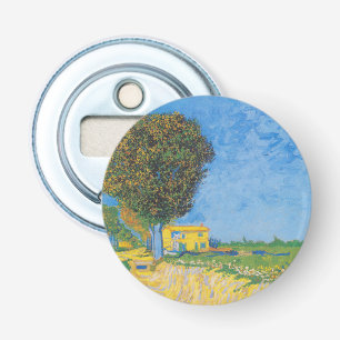 Vibrant Sunny Path & Yellow House by Van Gogh Bottle Opener