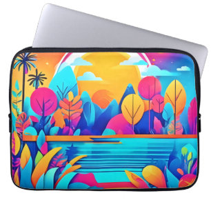 Vibrant Sunrise Landscape Laptop Sleeve
