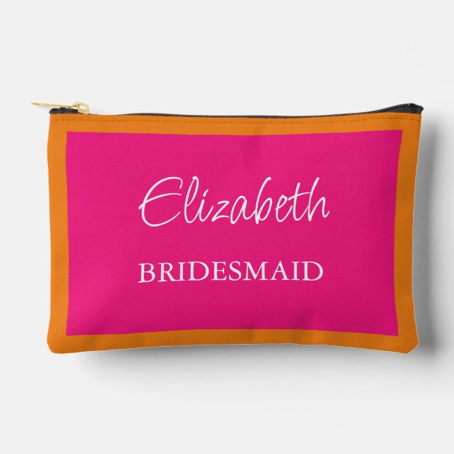 Vibrant Sunrise Minimalist Mix & Match Wedding Accessory Pouch (Front)