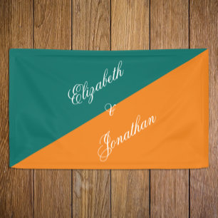 Vibrant Sunrise Minimalist Mix & Match Wedding Banner