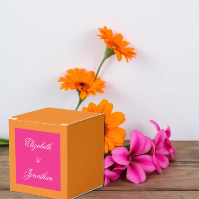 Vibrant Sunrise Minimalist Mix & Match Wedding Favour Box (Creator Uploaded)
