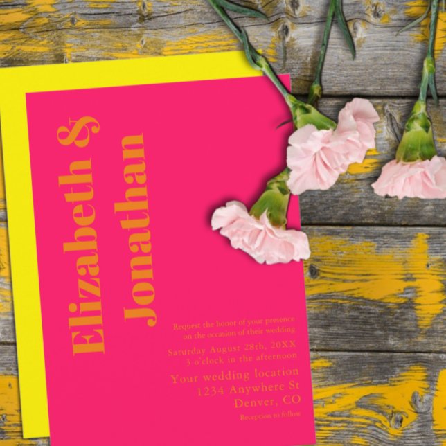 Vibrant Sunrise Minimalist Mix & Match Wedding Invitation (Creator Uploaded)