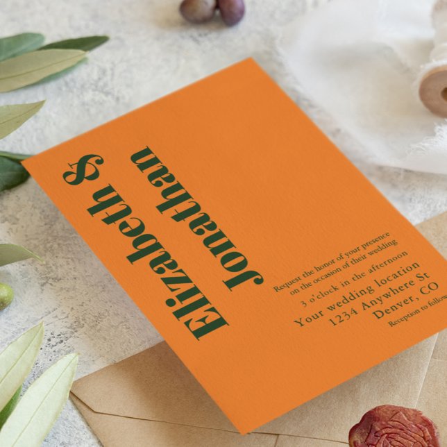 Vibrant Sunrise Minimalist Mix & Match Wedding Invitation (Creator Uploaded)