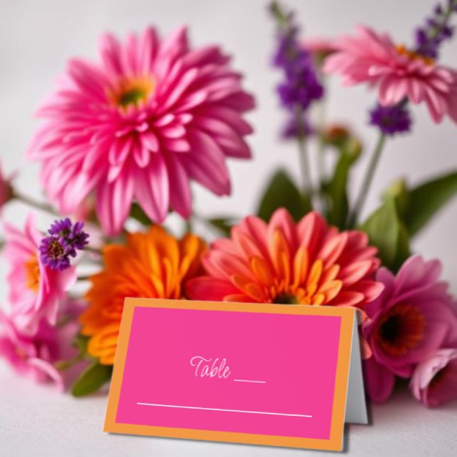 Vibrant Sunrise Minimalist Mix & Match Wedding Place Card (Creator Uploaded)