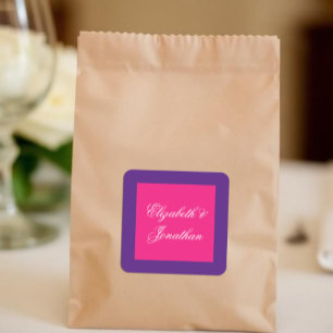 Vibrant Sunrise Minimalist Mix & Match Wedding Square Sticker