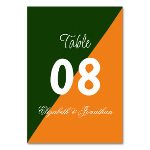 Vibrant Sunrise Minimalist Mix & Match Wedding Table Number