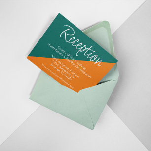 Vibrant Sunrise Mix & Match Wedding Reception Enclosure Card
