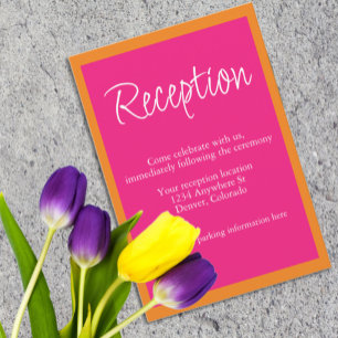 Vibrant Sunrise Mix & Match Wedding Reception Enclosure Card