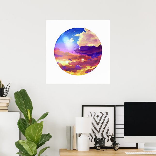 Vibrant Sunset Art Print  (Home Office)