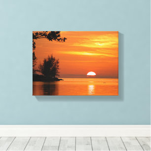 Vibrant sunset at key west Florida Canvas Print