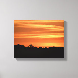 Vibrant sunset background canvas print