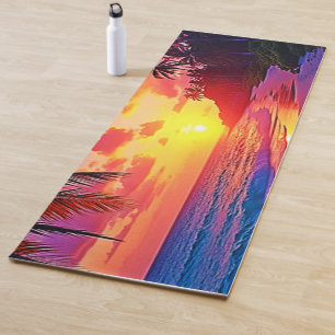 Vibrant Sunset Beach Dream Design Yoga Mat
