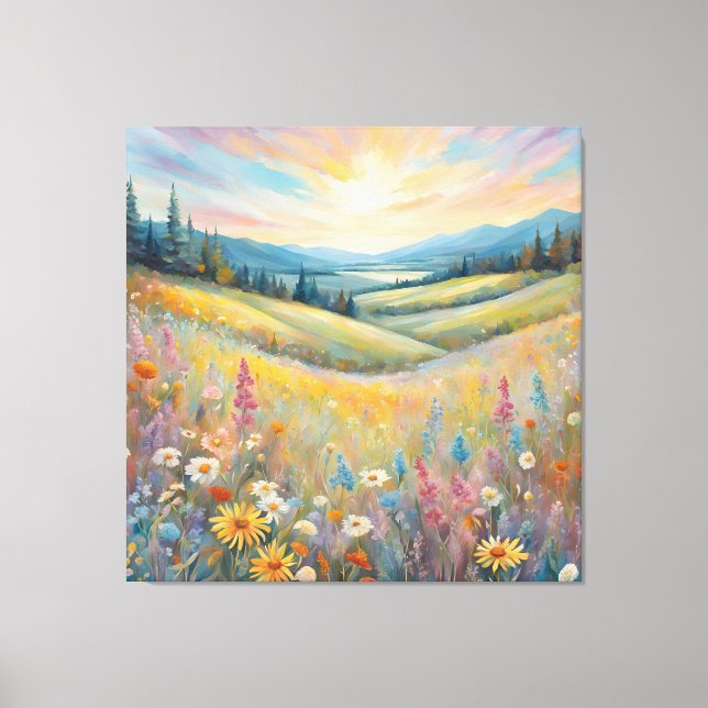 Vibrant Sunset Canvas Print (Front)