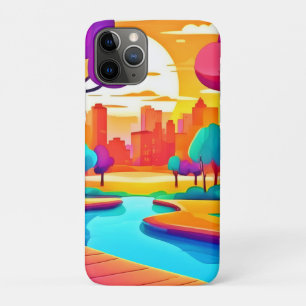 Vibrant Sunset City Park Case-Mate iPhone Case