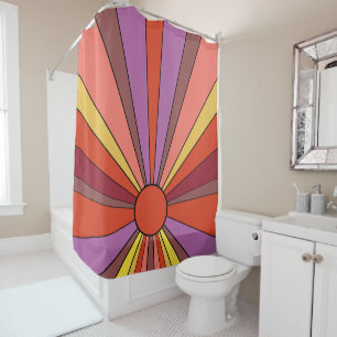 Vibrant Sunset Design Shower Curtain