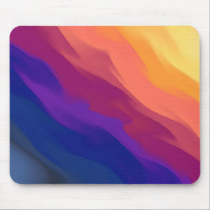 Vibrant Sunset Gradient Layers Mouse Pad