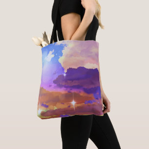 Vibrant Sunset Medium Tote Bag 