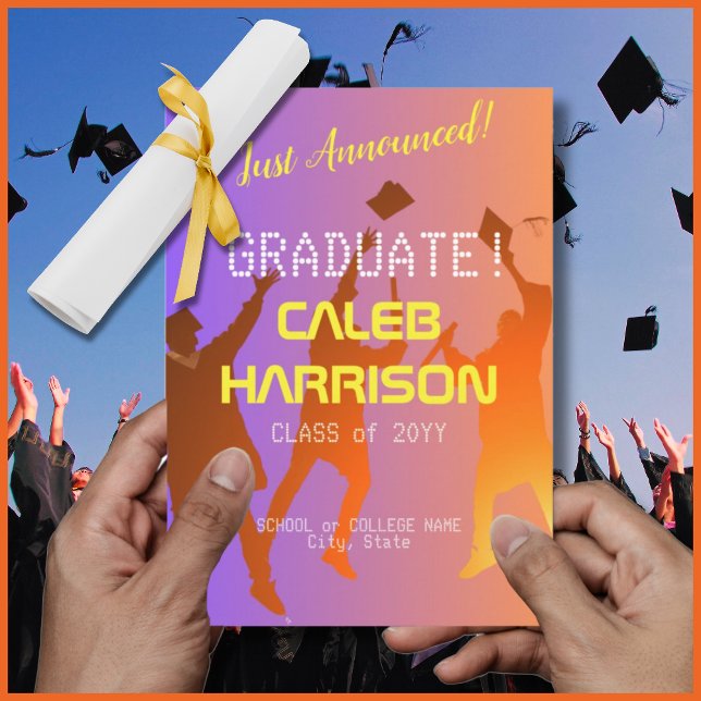 Vibrant Sunset Modern Tech Graduation Announcement (Creator Uploaded)