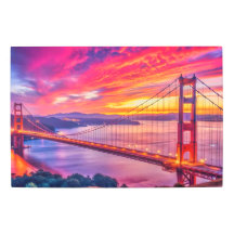 Vibrant Sunset over The Golden Gate Brudge 