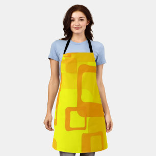 Vibrant Sunshine Flow – Modern Abstract Art Shapes Apron