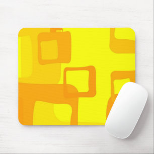 Vibrant Sunshine Flow – Modern Abstract Art Shapes Mouse Pad