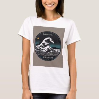 "Vibrant Surfer Rides Design T-Shirt – Bold and Dy