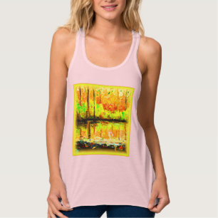"Vibrant Swamp Forest" Cute Painting. Buy Now Singlet