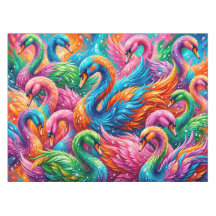 Vibrant Swan Dreamscape – Psychedelic Boho