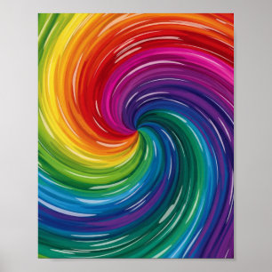  Vibrant Swirl Abstract Print