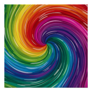 Vibrant Swirl Abstract Print