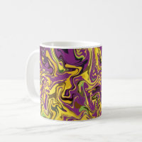 Vibrant Swirl Design with Yellow & Purple Tones