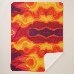 Vibrant Swirl Pattern  Sherpa Blanket