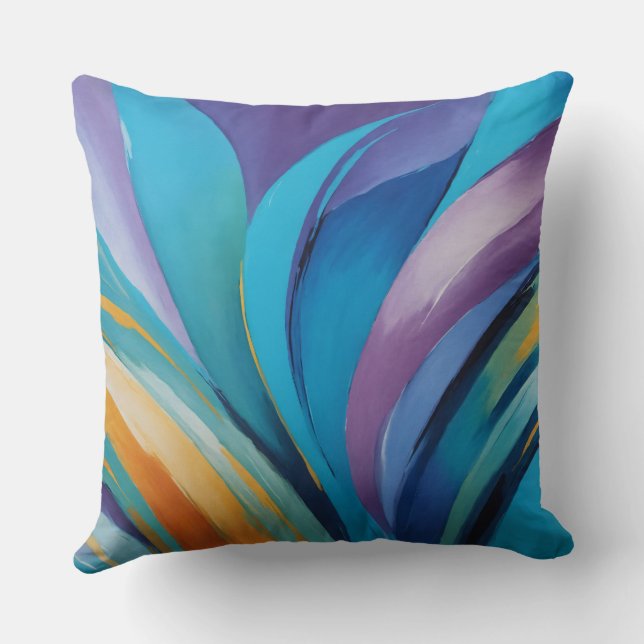 Vibrant Swirling Cushion (Back)